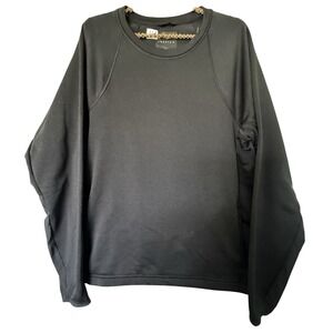 Theory+  Mens Serge Black stretch‎ Crewneck Pullover With Pockets Sz Med